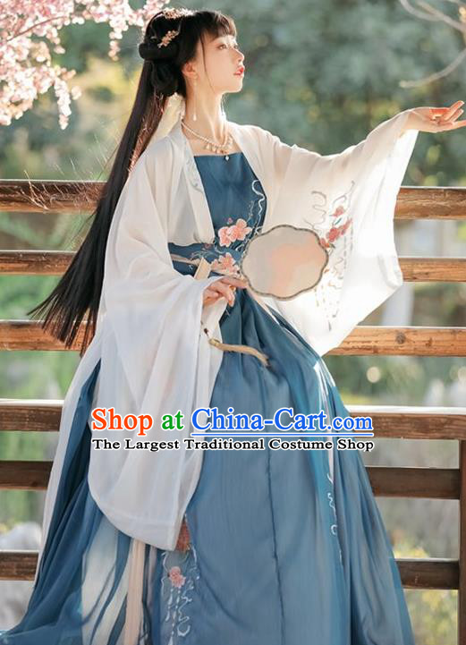 China Traditional Tang Dynasty Princess Historical Clothing Ancient Hanfu Dress Young Beauty Costumes