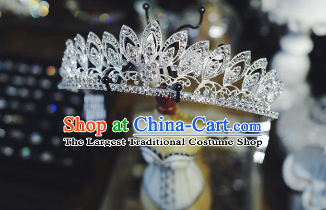 Handmade Wedding Bride Hair Accessories European Queen Hair Clasp Baroque Royal Crown