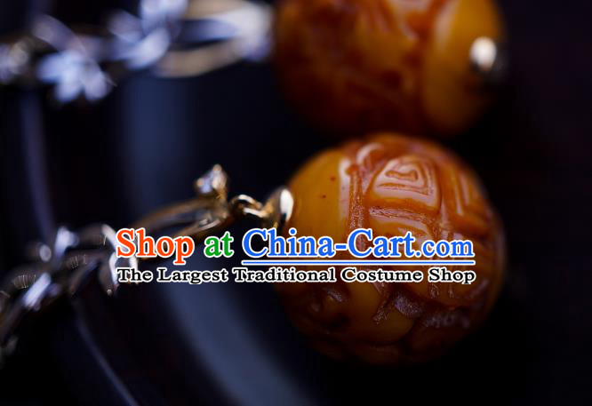 Top Grade Chinese Handmade Beeswax Ear Jewelry Accessories Traditional Classical Earrings