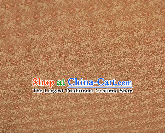Chinese Classical Pattern Design Orange Song Brocade Fabric Asian Traditional Silk Material