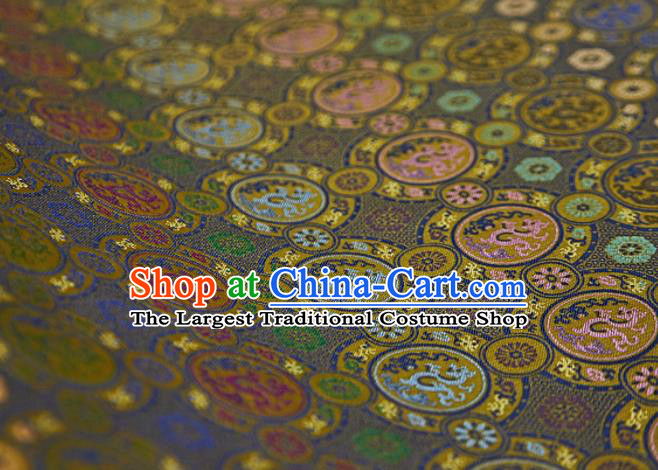 Chinese Classical Dragon Pattern Design Brown Song Brocade Fabric Asian Traditional Silk Material