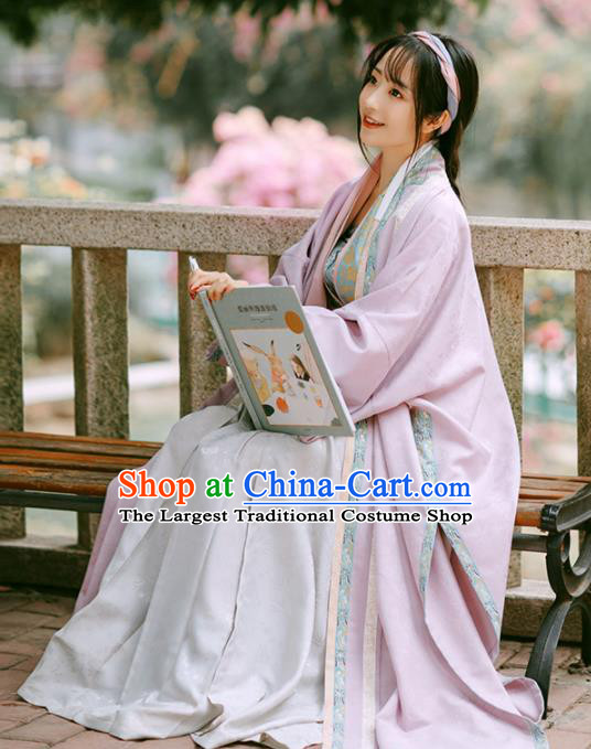 Chinese Ancient Nobility Dowager Hanfu Dress Traditional Song Dynasty Poetess Li Qingzhao Costumes for Women