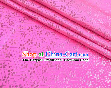 Chinese Classical Babysbreath Pattern Design Pink Brocade Fabric Asian Traditional Satin Silk Material
