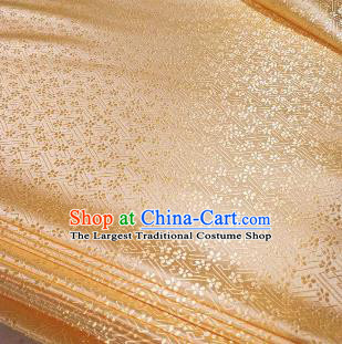 Chinese Classical Babysbreath Pattern Design Light Golden Brocade Fabric Asian Traditional Satin Silk Material