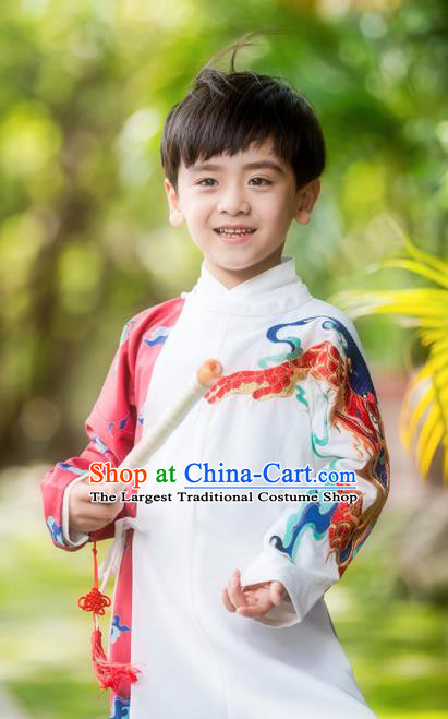 Chinese Traditional Tang Dynasty Swordsman Costume Ancient Scholar Hanfu Clothing for Kids