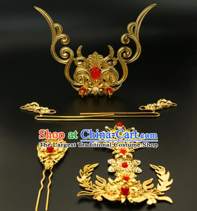 Chinese Classical Wedding Hair Accessories Ancient Bride Hair Crown Hairpins for Women