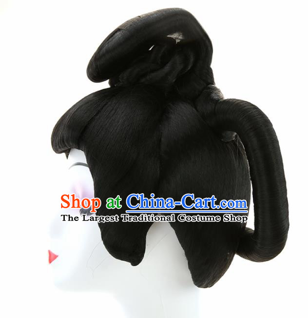 Chinese Classical Dance Wigs Hair Accessories Ancient Imperial Concubine Chignon for Women