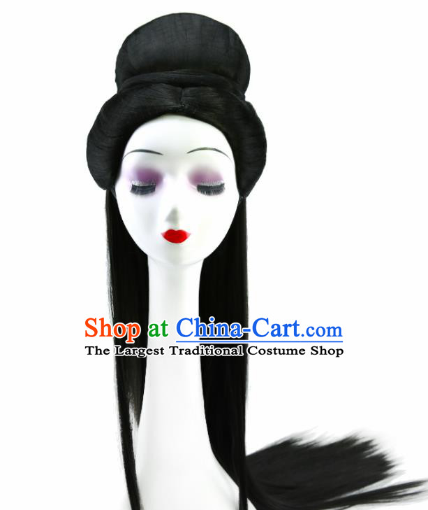 Chinese Ancient Goddess Princess Wigs Hair Accessories Drama Imperial Concubine Chignon for Women