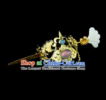 Chinese Ancient Swordsman Hair Accessories Drama Young Knight Hair Crown and Hairpin for Men