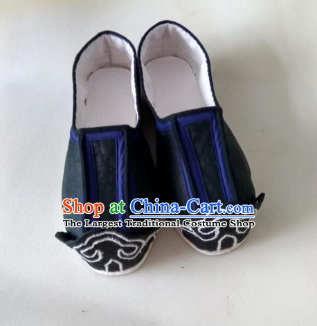 Chinese Kung Fu Shoes Black Cloth Shoes Traditional Hanfu Shoes Opera Shoes for Men