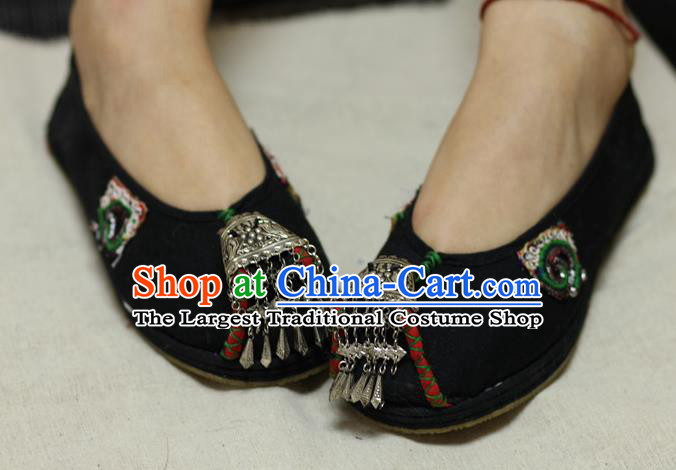 Chinese Traditional National Black Shoes Hanfu Shoes for Women