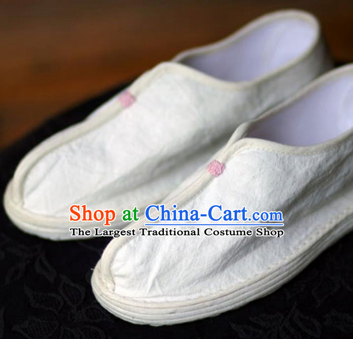 Chinese Traditional National White Cloth Shoes Hanfu Shoes for Women