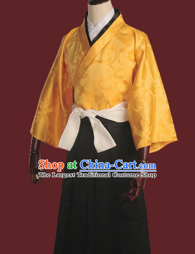 Japanese Cosplay Knight Kimono Traditional Ancient Swordsman Costume for Men