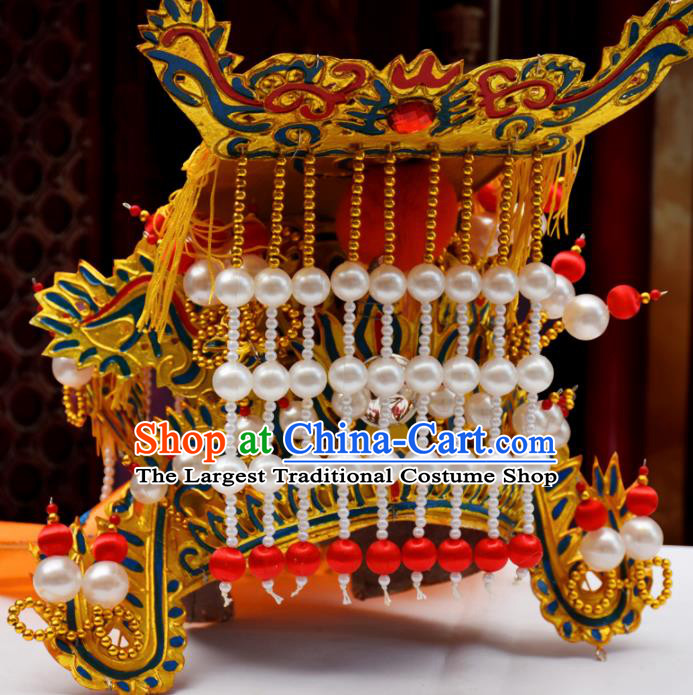 Chinese Traditional Beijing Opera Hat Ancient Emperor Headwear