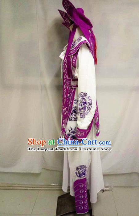 Chinese Traditional Peking Opera Takefu Embroidered Costume Handmade Ancient Swordsman Clothing for Men