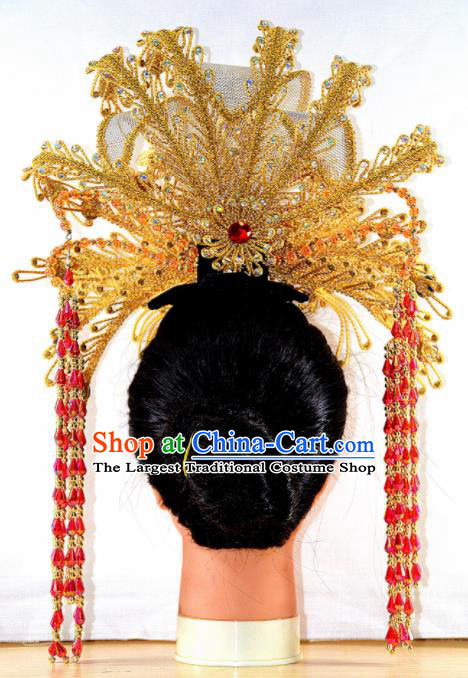 Chinese Traditional Peking Opera Queen Phoenix Crown Handmade Ancient Court Lady Hair Accessories for Women