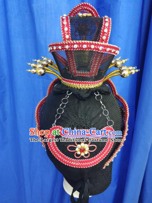 Chinese Traditional Peking Opera Scholar Hat Handmade Ancient Crown Prince Headwear for Men