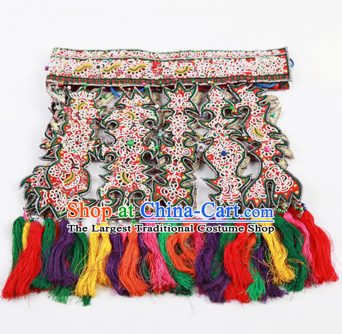 Chinese Traditional Dong Nationality Embroidered Waist Accessories Ethnic Embroidery Craft