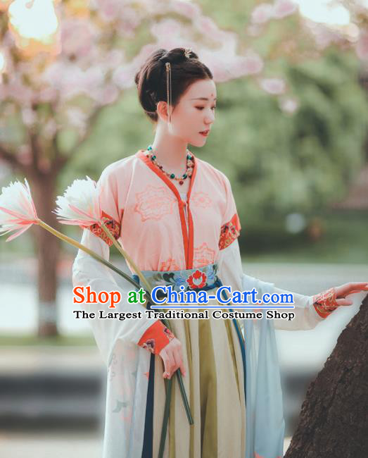 Chinese Ancient Drama Court Maid Hanfu Dress Traditional Tang Dynasty Servant Girl Costumes for Women