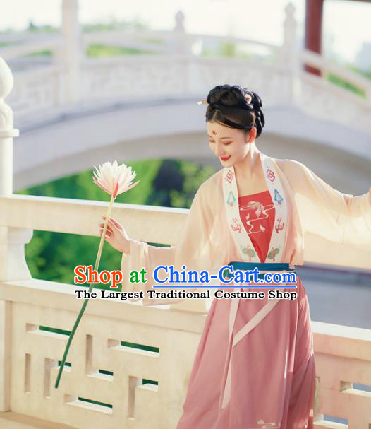 Chinese Ancient Courtesan Hanfu Dress Traditional Ming Dynasty Nobility Concubine Costumes for Women