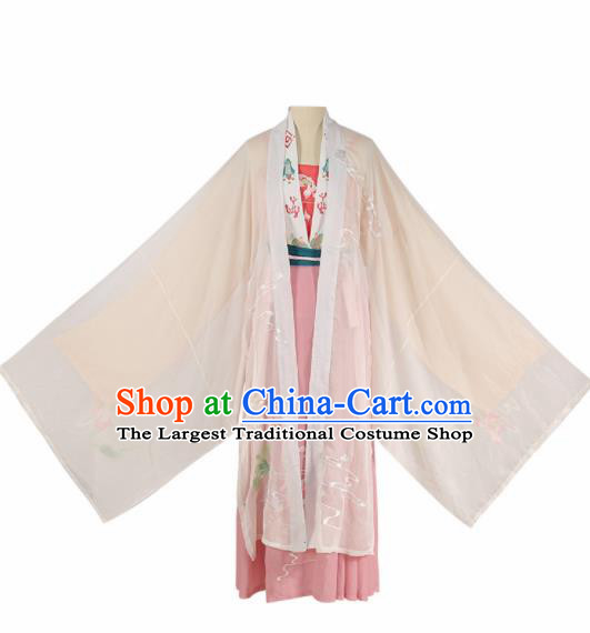 Chinese Ancient Courtesan Hanfu Dress Traditional Ming Dynasty Nobility Concubine Costumes for Women