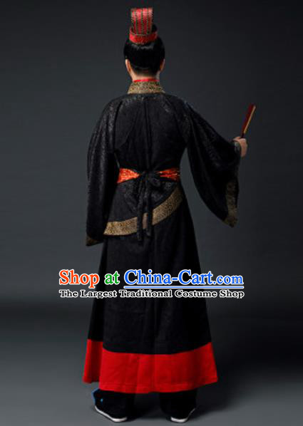 Traditional Chinese Han Dynasty Emperor Clothing Ancient Drama Royal King Costume for Men