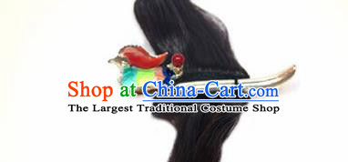 Korean Traditional Wedding Bride Golden Mandarin Duck Hairband Asian Korea Hanbok Hair Accessories for Women
