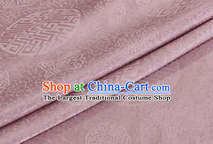 Asian Chinese Classical Longevity Pattern Design Deep Pink Brocade Jacquard Fabric Traditional Cheongsam Silk Material