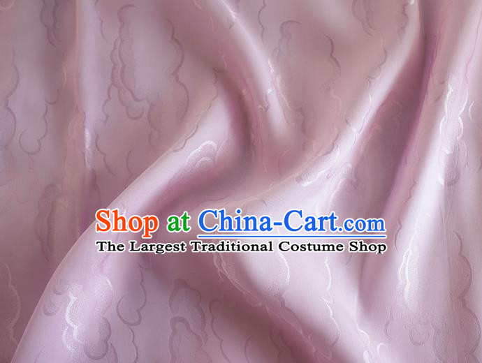 Asian Chinese Classical Cloud Pattern Design Pink Silk Fabric Traditional Cheongsam Brocade Material