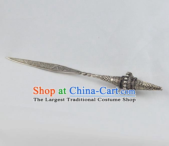 Chinese Traditional National Carving Hairpin Handmade Hanfu Hair Accessories for Women
