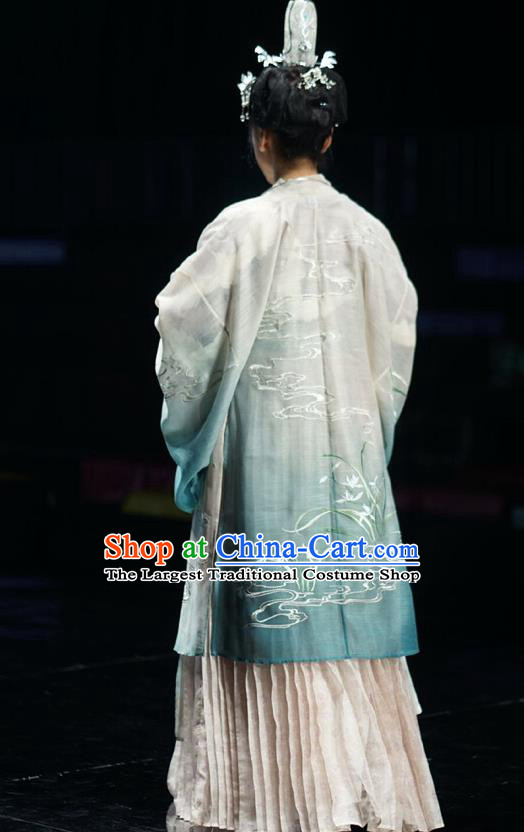 Traditional Chinese Ancient Palace Lady Embroidered Dress Song Dynasty Royal Princess Costumes for Women