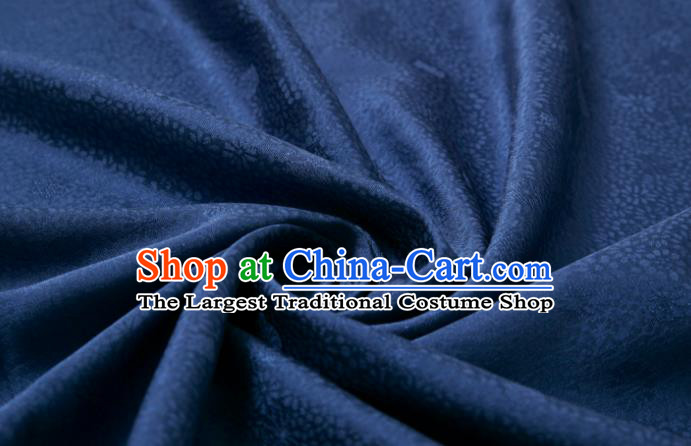 Chinese Classical Daisy Pattern Design Navy Mulberry Silk Fabric Asian Traditional Cheongsam Silk Material