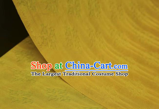 Chinese Classical Clouds Pattern Design Yellow Mulberry Silk Fabric Asian Traditional Cheongsam Silk Material