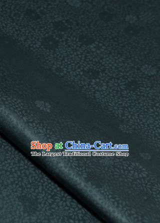 Chinese Classical Daisy Pattern Design Atrovirens Brocade Fabric Asian Traditional Cheongsam Silk Material