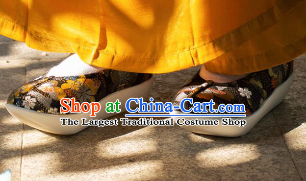 Chinese Traditional Black Blood Stained Shoes Opera Shoes Hanfu Shoes Ancient Princess Shoes for Women