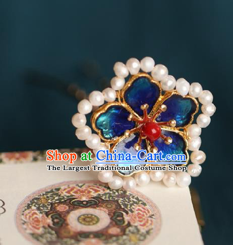 Chinese Handmade Ming Dynasty Princess Plum Hairpins Ancient Hanfu Hair Accessories for Women