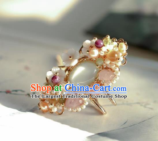 Chinese Handmade Princess Pearls Hair Clip Hairpins Ancient Hanfu Hair Accessories for Women