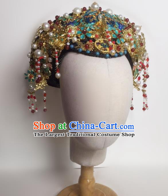 Chinese Handmade Qing Dynasty Court Hat Phoenix Coronet Hat Ancient Empress Hair Accessories for Women