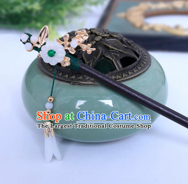 Traditional Chinese Ming Dynasty Sandalwood Hairpins Handmade Ancient Swordsman Hair Accessories for Women