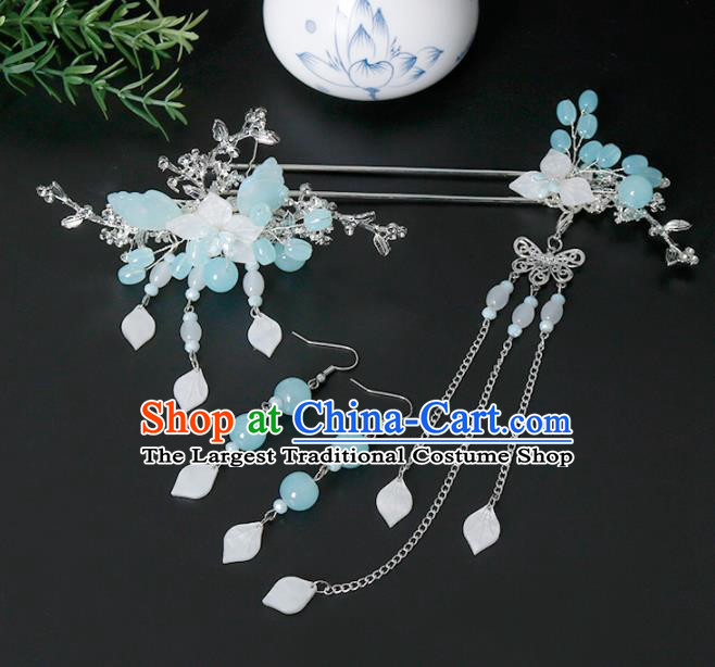 Traditional Chinese Hanfu Plum Hair Comb Hairpins Handmade Ancient Princess Hair Accessories Complete Set for Women