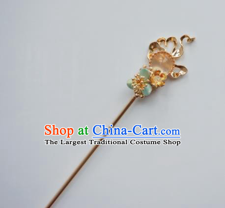 Chinese Traditional Ming Dynasty Quartz Hairpin Hairpins Ancient Empress Hair Accessories for Women