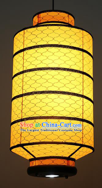 Chinese Traditional Hanging Lantern Handmade New Year Yellow Lamp Palace Lanterns