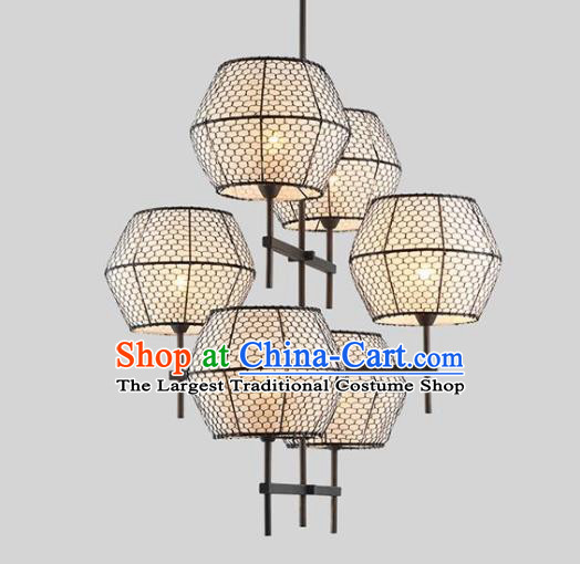 Chinese Traditional Iron Hanging Lantern Handmade New Year Lamp Palace Lanterns