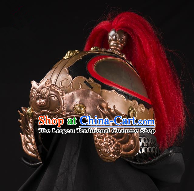 Traditional Chinese Song Dynasty Military Officer Helmet Ancient Soldier General Hat for Men