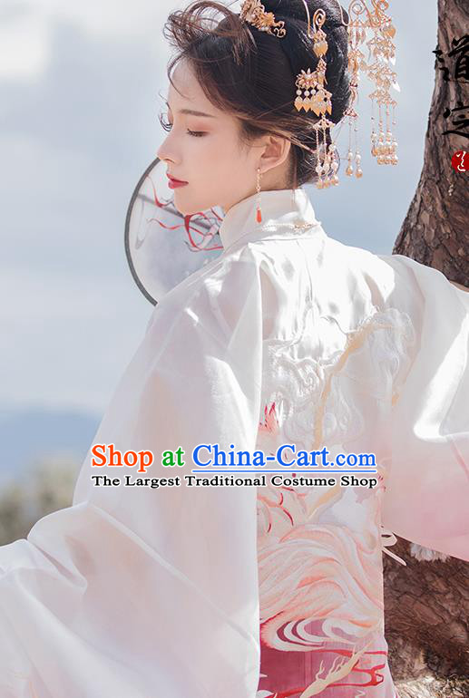 Chinese Ancient Female Swordsman Embroidered Clothing Traditional Ming Dynasty Court Lady Costume for Women