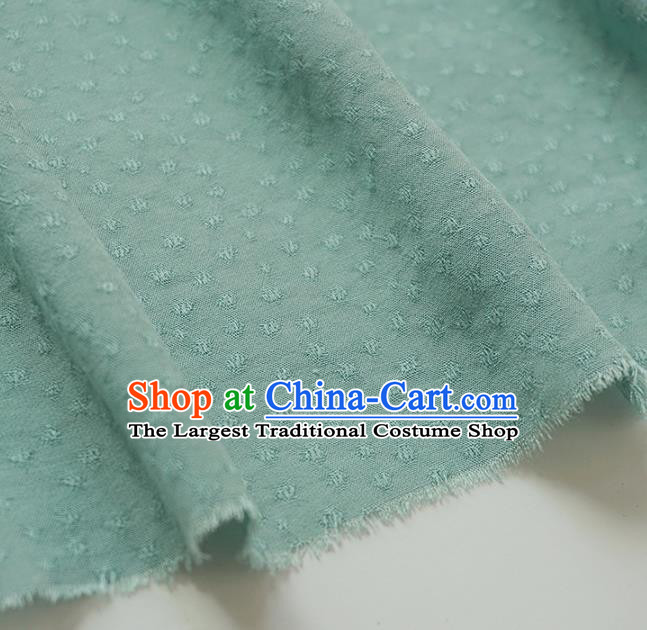 Chinese Traditional Classical Jacquard Pattern Green Cotton Fabric Imitation Silk Fabric Hanfu Dress Material