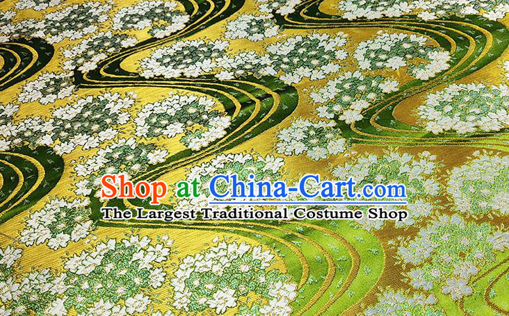 Japanese Traditional Hydrangea Pattern Kimono Brocade Fabric Tapestry Satin Fabric Nishijin Material