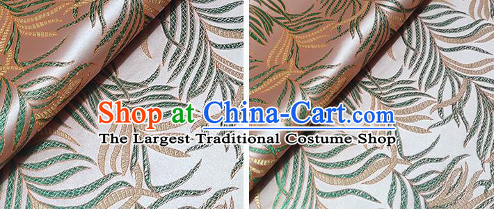 Japanese Traditional Feather Pattern Kimono Pink Brocade Fabric Tapestry Satin Fabric Nishijin Material