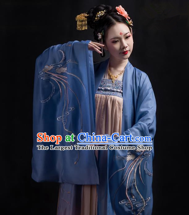 Chinese Ancient Hanfu Embroidered Dress Traditional Tang Dynasty Imperial Consort Costumes for Women