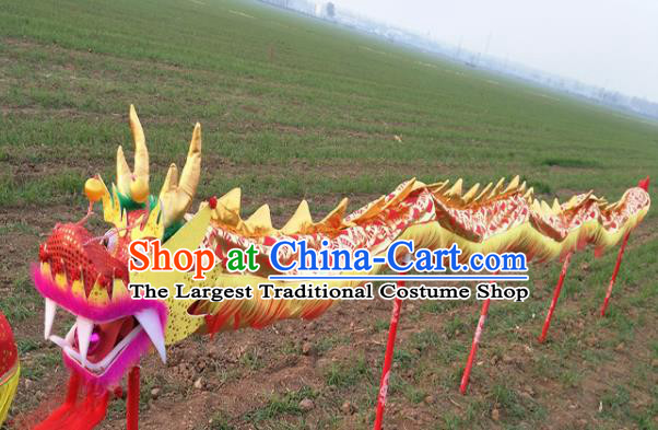 Chinese Traditional Golden Dragon Head Prop Dragon Dance Competition Costumes for Kids